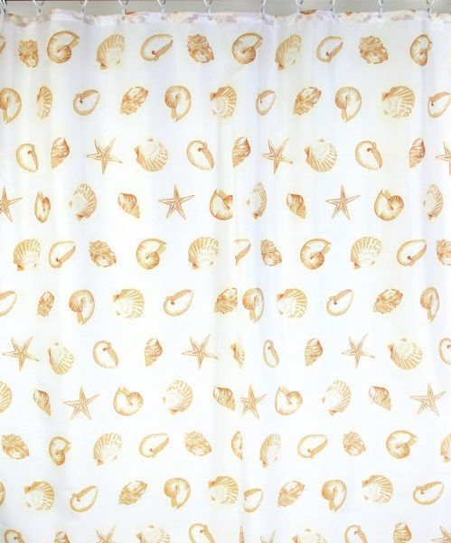 Штора для ванной тканевая бежевая, 1032, "Залел" эконом, 170-180*200