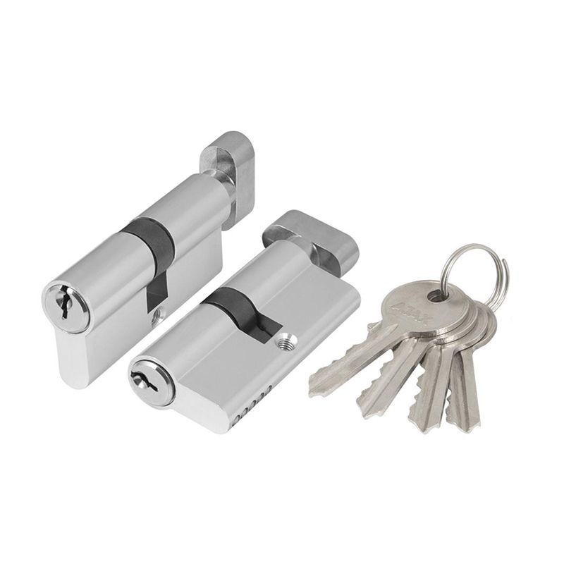 Цилиндровый механизм AX1002Knob70 хром с вертушкой