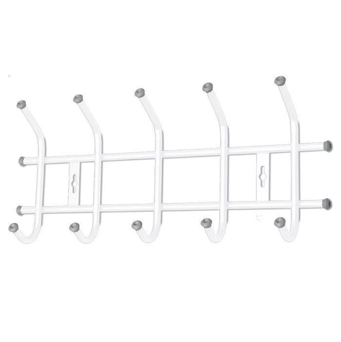 Вешалка настенная ВНТ5М/МБ 5-крючков (485 х 215 мм.) матовый бел. Ника (упак.5 )