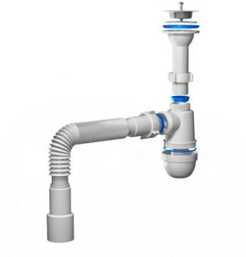 С-0515 Сифон АНИ 1 1/2*40 с гибкой трубой 40х40/50