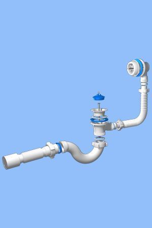 С-6155 Сифон ВАРЯГ АНИ с гибкой трубой 40*50