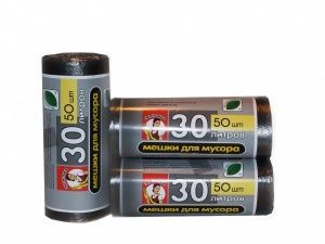 Мешки для мусора 30л. "Экономка", рулон 50шт (кор.50 рол.)