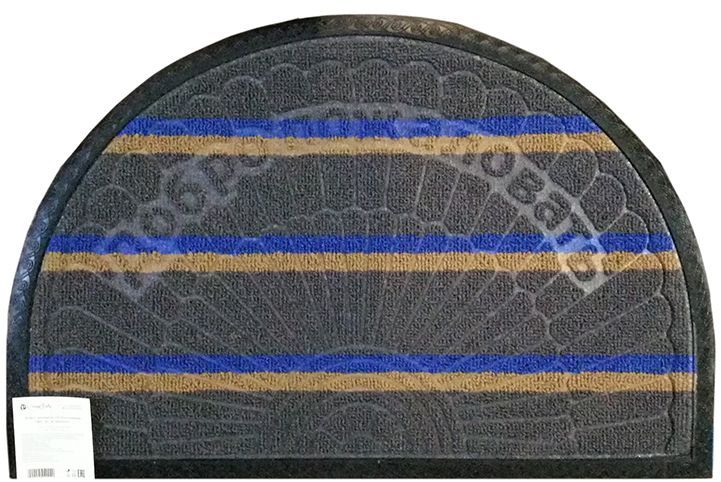 Коврик ворсовой Мультиколор 50х80 полукруг серый