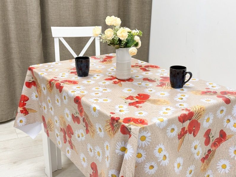 Клеенка на тк.основе "Полли" Маковое поле (1.40х20м)