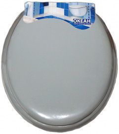 Крышка для унитаза мягкая серая