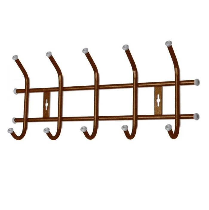 Вешалка настенная ВНТ5М/А 5-крючков (485 х 215 мм.) медный антик Ника (упак.5 )