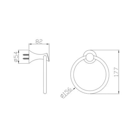 Полотенцедержатель настенный (кольцо) P7504