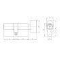 Цилиндровый механизм AZ1002Knob70 хром