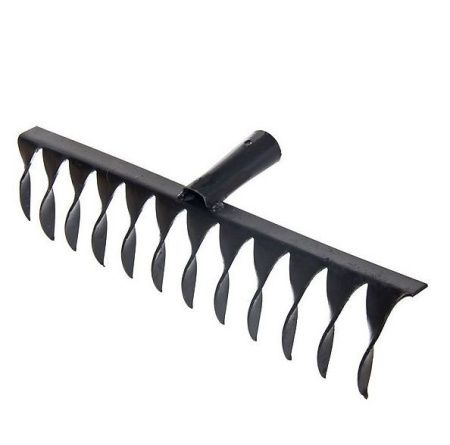 Грабли садово-огородные 12 зуб. рельсовая сталь витые с черенком* (упак.10шт.) (Магнитогорск)