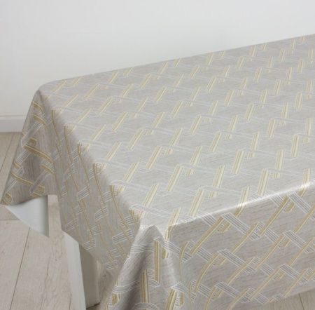 Клеенка на тк.основе "Аурум" Золотая решетка (1.40х20м)