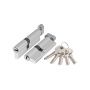 Цилиндровый механизм AX2002Knob70 хром с вертушкой