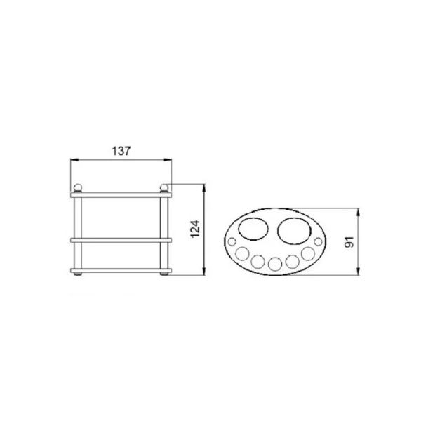 Держатель для зубных щёток и пасты P2918 (29 серия)