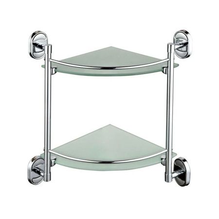 Полка стеклянная угловая 2-х ярусная P2907-2 (29 серия)