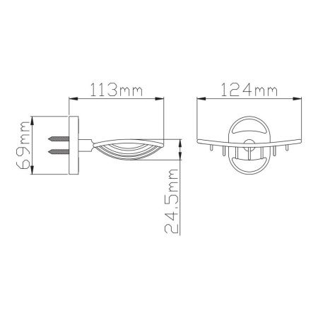 Настенная мыльница решетка (овальная)  P2902-1 (29 серия)