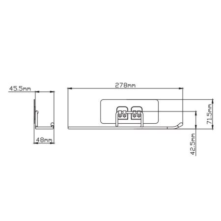 Настенный держатель туалетной бумаги без крышки (удлинённый) P2803-3 (28 серия)