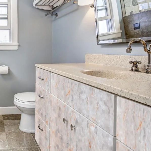 Пленка с/к Делюкс Professional арт.12022005 (мрамор серо-беж.) 0.45х6м