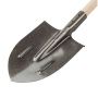 Лопата штыковая рельсовая сталь с РЕБРАМИ ЖЕСТКОСТИ упак.(10 шт.) с черенком* (КИТАЙ)