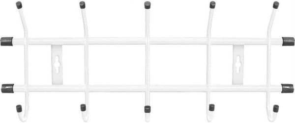 Вешалка настенная ВН5/МБ 5-крючков (484 х 188 мм.) матовый белый Ника (упак.5 )