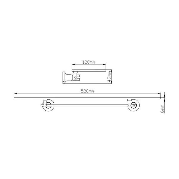 Стеклянная полочка P1807 (18 серия)