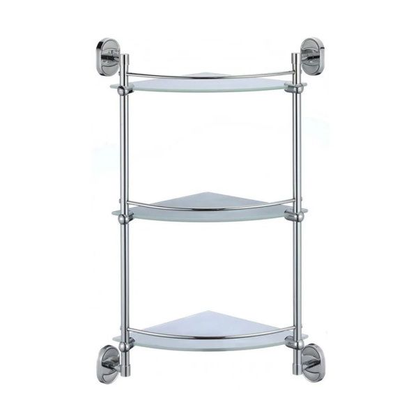 Полка стеклянная угловая 3-х ярусная P2907-3 (29 серия)