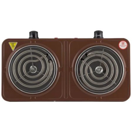 Электроплитка  Матрена МА-063 (2конф. 1,0кВт,+1,0кВт, диск) коричн.