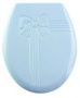 Крышка для унитаза жесткая голубая "Бантик"