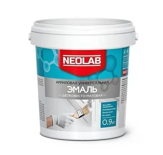 Эмаль акриловая универсальная 0,9 кг NEOLAB