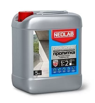 СИЛИКОНОВАЯ ВОДООТТАЛКИВАЮЩАЯ ПРОПИТКА концентрат 1:2 (1 кг) (уп.9 шт.) NEOLAB