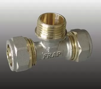 Тройник F 311.2005 (FR 2009 T20х3/4Мх20 ц-ш-ц) латунь (уп.5шт) Frap